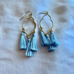 2/$15 or 3/$20 Light blue tassel earrings